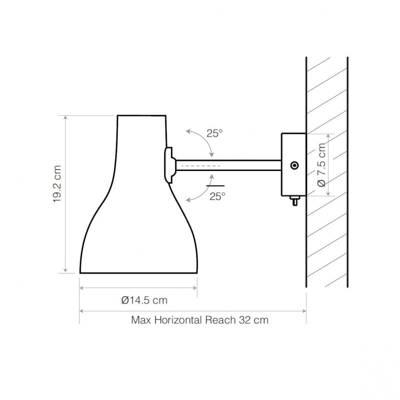 Specification Image for Anglepoise Type 75 Wall Light