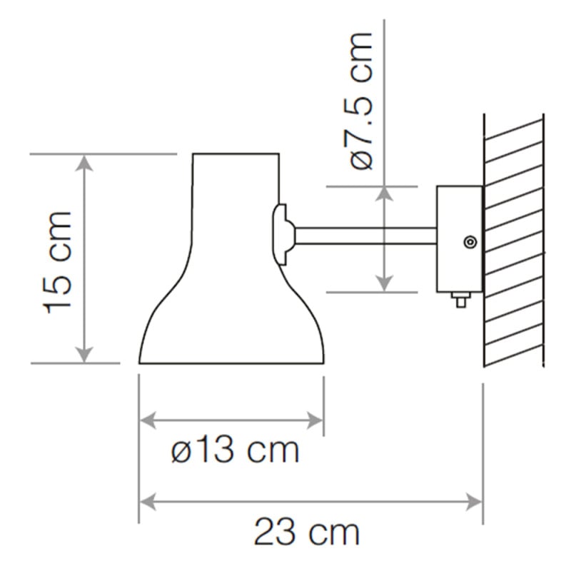 Specification Image for Anglepoise + Margaret Howell Type 75 Mini Wall Light