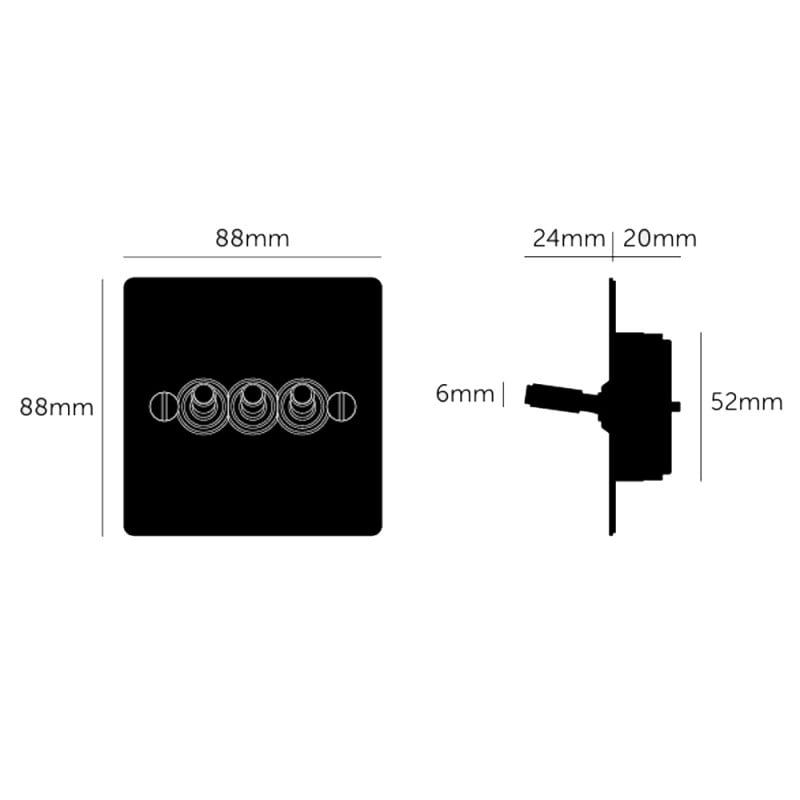 Specification image for Buster + Punch 3G Toggle Switch