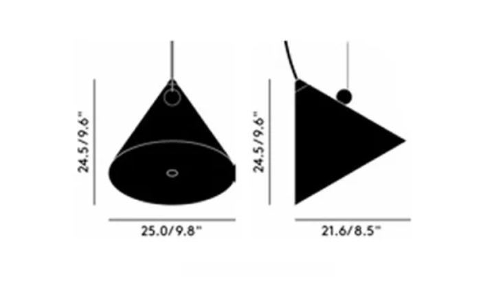 Specification image for Tom Dixon Pose Pendant