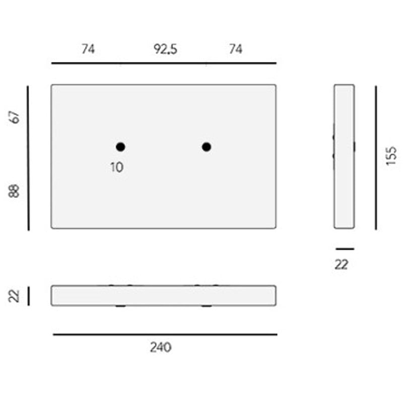 Specification image for Flos Maap Wall Light