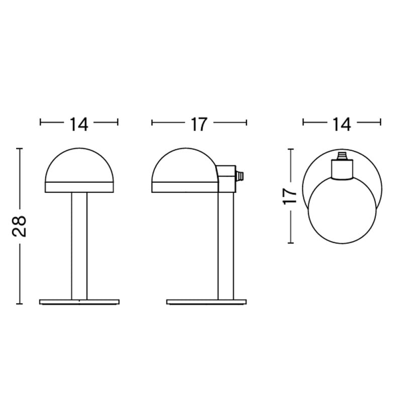 Specification Image for HAY Posto Table Lamp