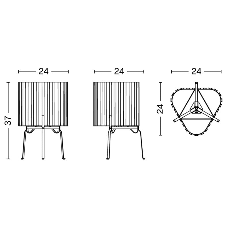 Specification Image for HAY Canelé Table Lamp