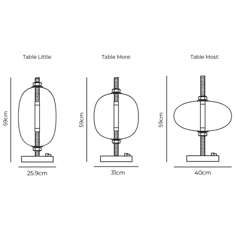 Specification Image for Brokis Under Pressure LED Table Lamp
