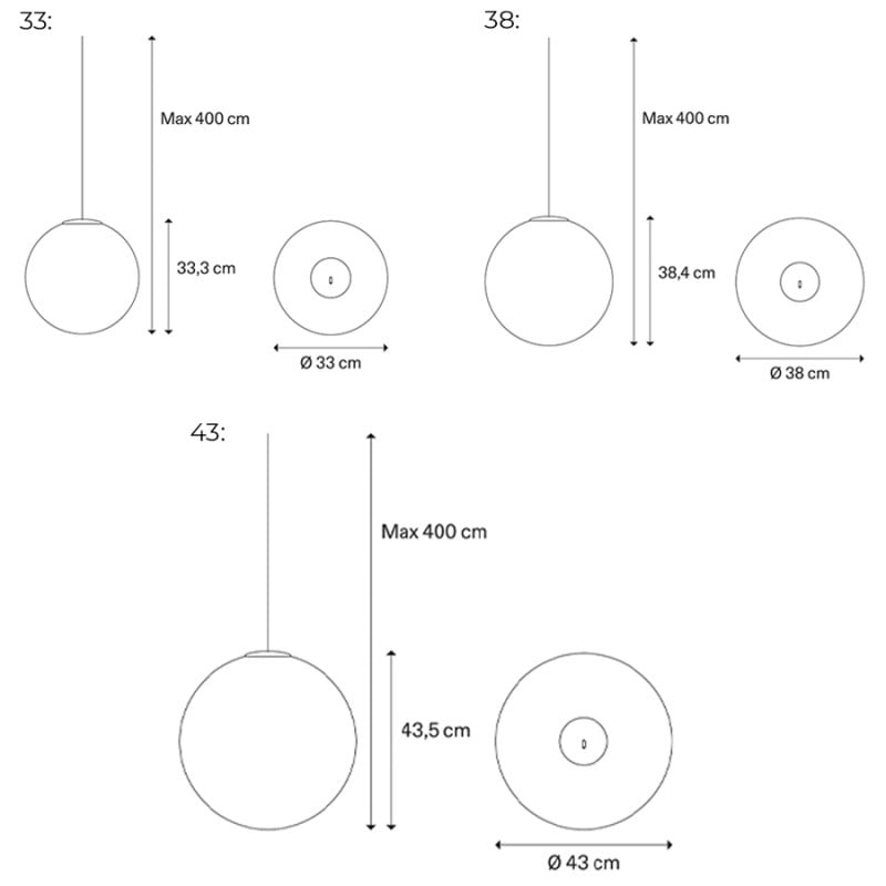 Specification Image for Lodes Non Random LED Pendant