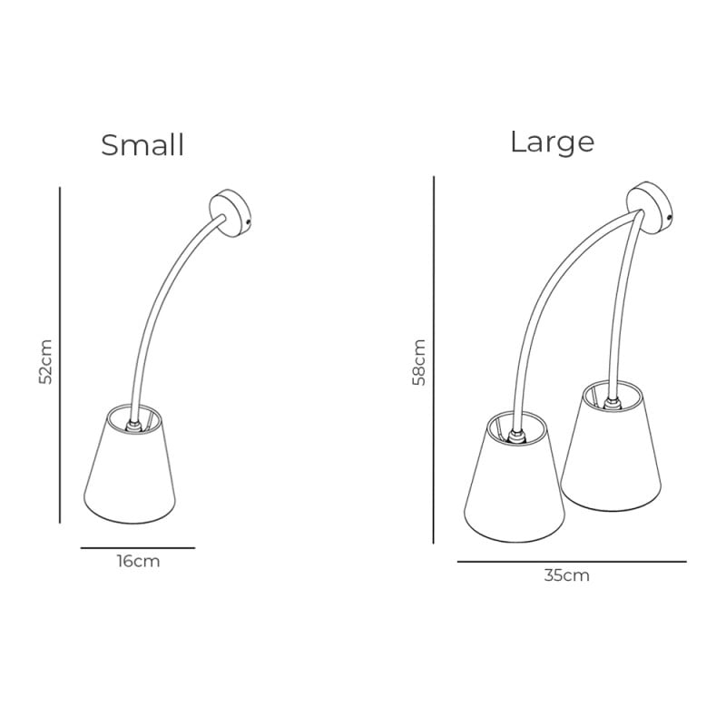 Specification image for Huck Wall Light