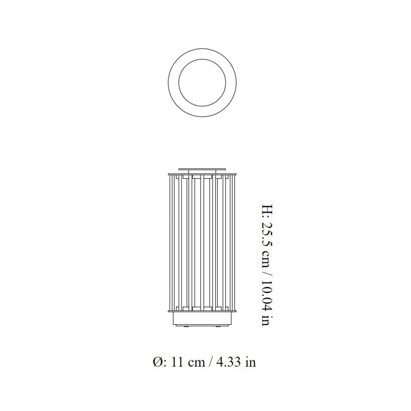Specification Image for &Tradition Numbra LED Portable