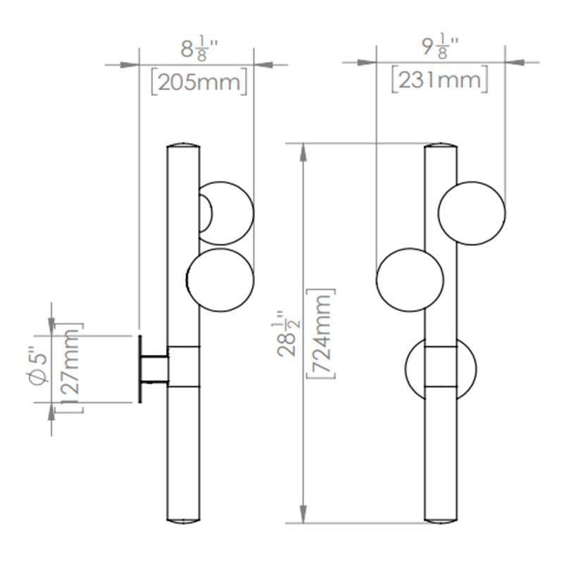 Specification Image for Hollis + Morris Willow Sconce