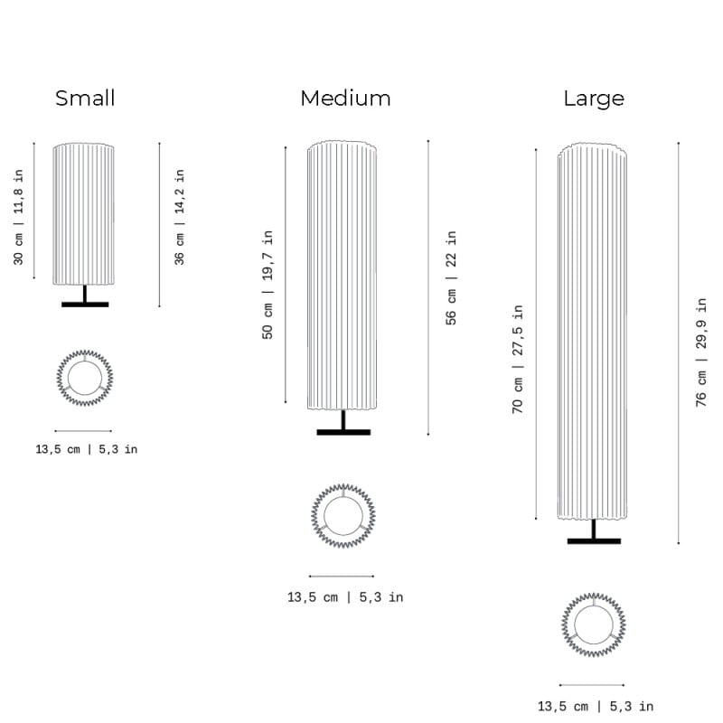 Specification Image for a-emotional light Núa Table Lamp