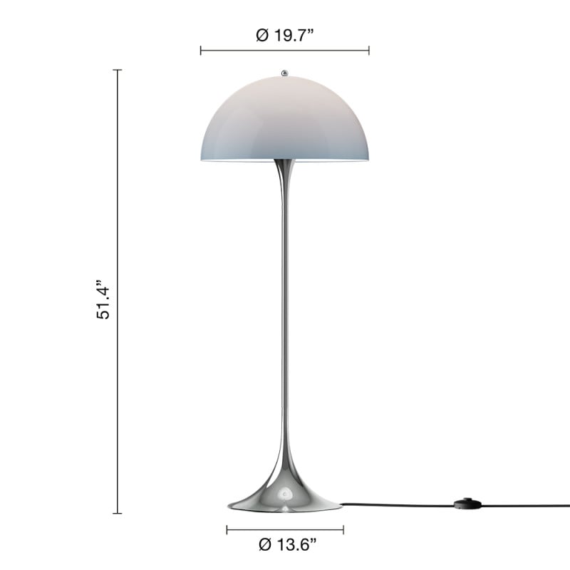 Specification Image for Louis Poulsen Panthella Originals 500 Floor Lamp