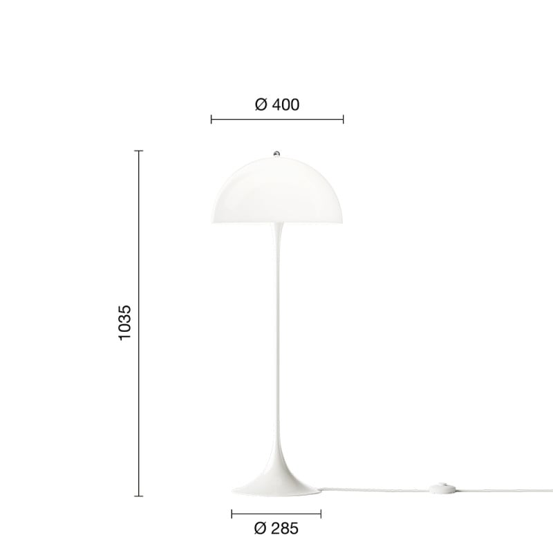 Specification Image for Louis Poulsen Panthella 400 Floor Lamp