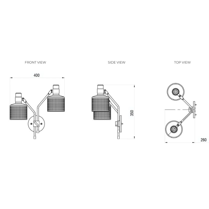 Specification Image for Bert Frank Riddle Double Wall Light