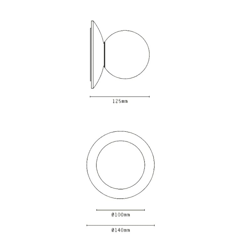 Specification Image for J. Adams & Co Orbit Wall Light