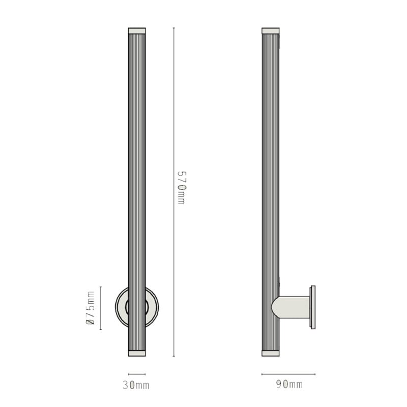 Specification Image for J. Adams & Co Talbot LED Wall Light