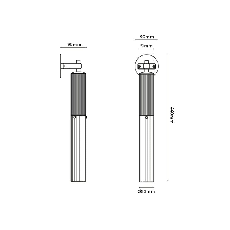 Specification Image for J. Adams & Co Flume IP44 Wall Light