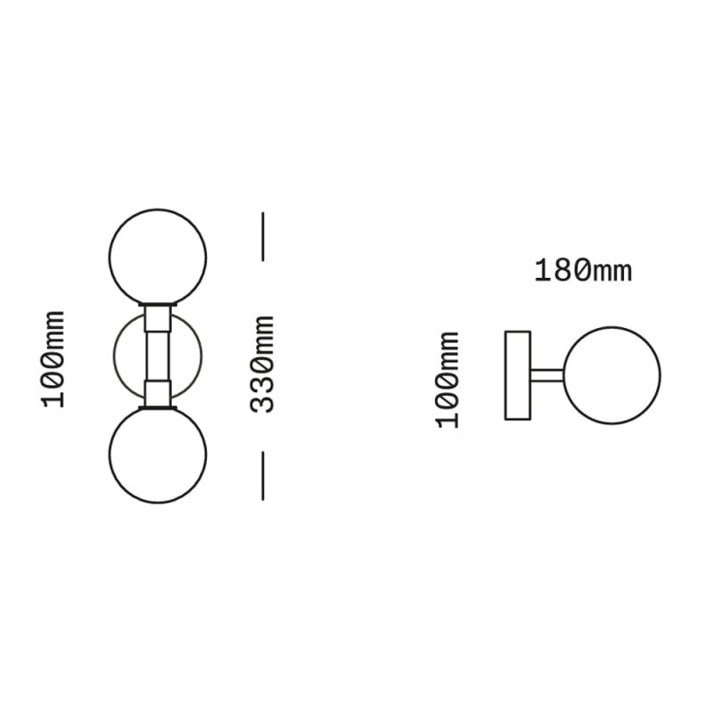 Specification Image for SkLO Stem 2x Wall / Ceiling Light