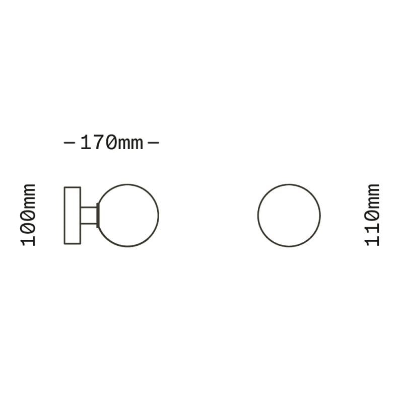 Specification Image for SkLO Stem 1x Wall / Ceiling Light