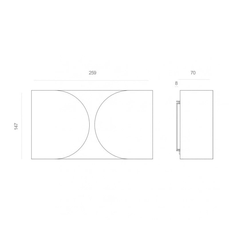 Specification Image for Flos Foglio Small Wall Light