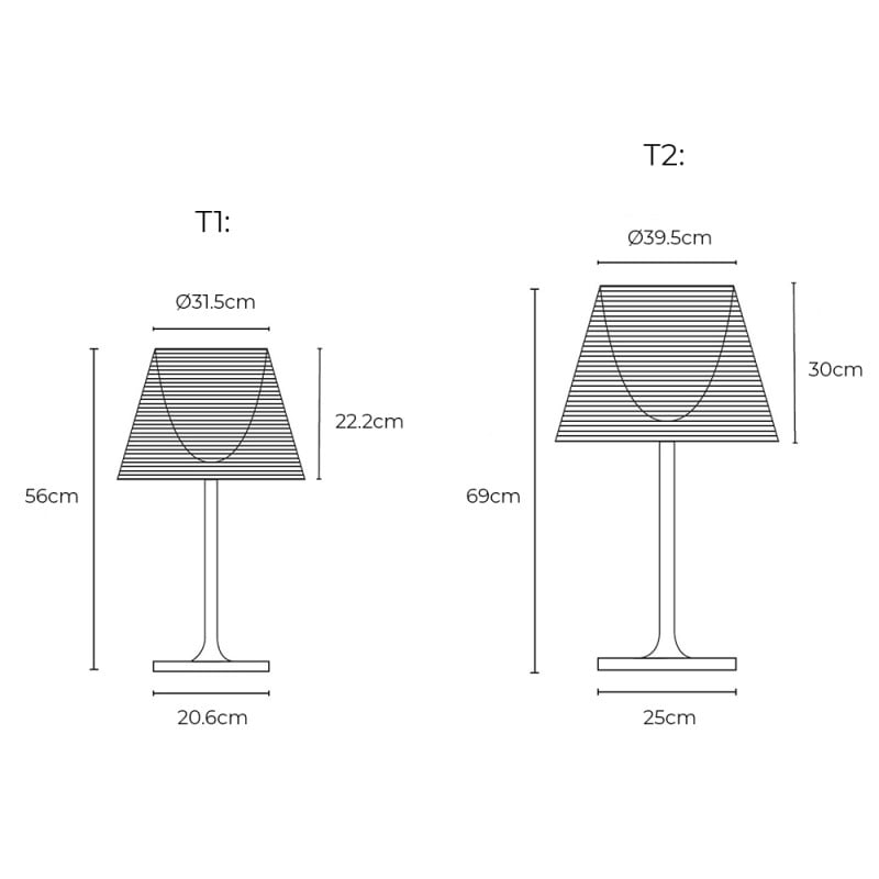 Specification Image for Flos KTribe Table Lamp