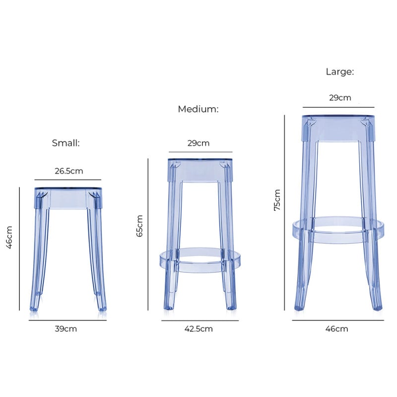 Specification Image for Kartell Charles Ghost Stool