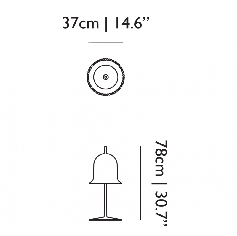 Specification image for Moooi Lolita Table Lamp