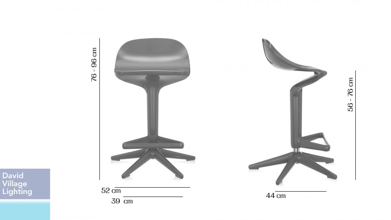 Specification image for Kartell Spoon Stool