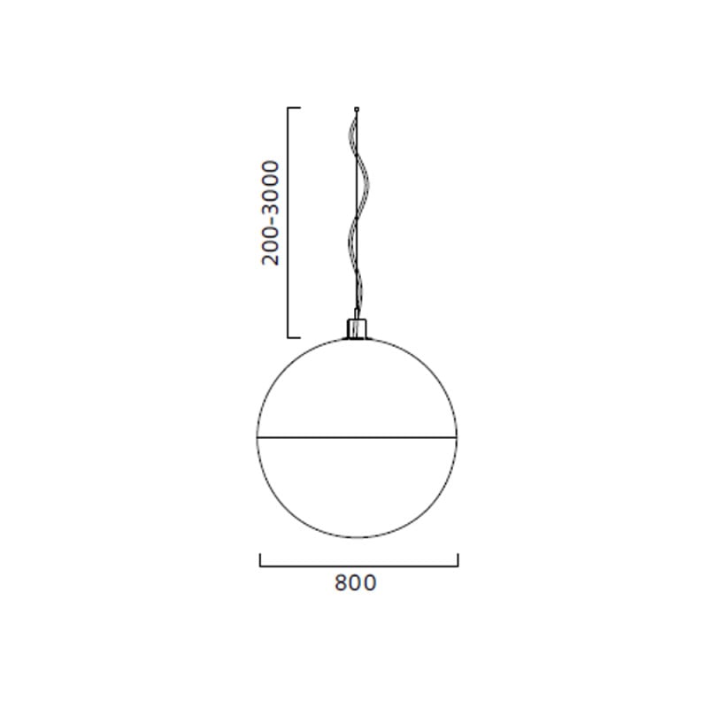 Specification Image for Zero Camouflage LED Outdoor Pendant