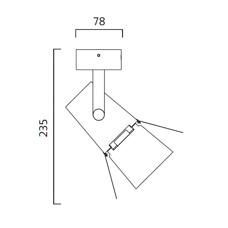 Specification image for Zero Foto Ceiling/Wall Light