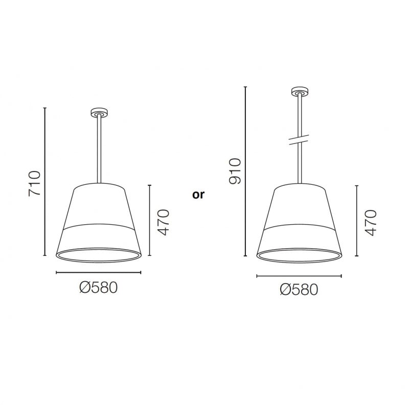 Specification image for Flos Romeo Outdoor Pendant