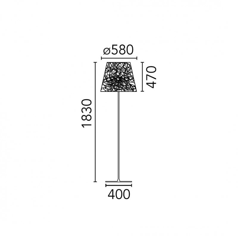 Specification image for Flos KTribe F3 Outdoor Floor Lamp