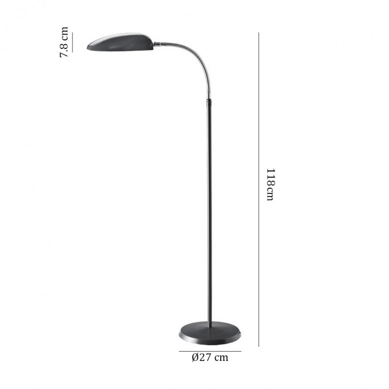 Specification image for Gubi Grossman Cobra Floor Lamp