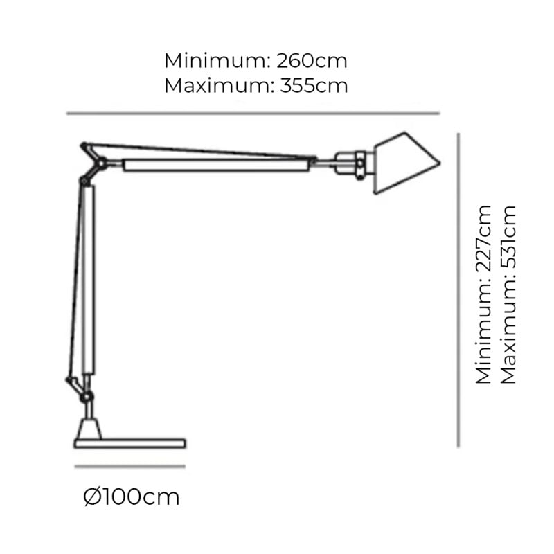 Specification Image for Artemide Tolomeo XXL Floor Lamp