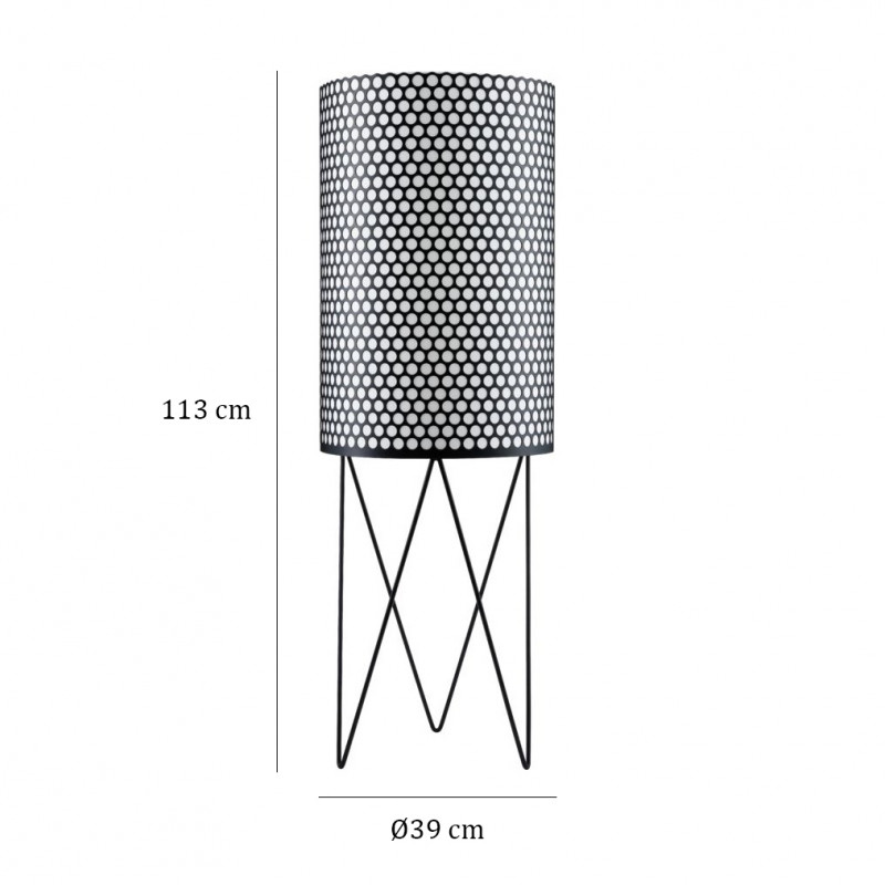 Specification Image for Gubi Pedrera PD2 Floor Lamp 