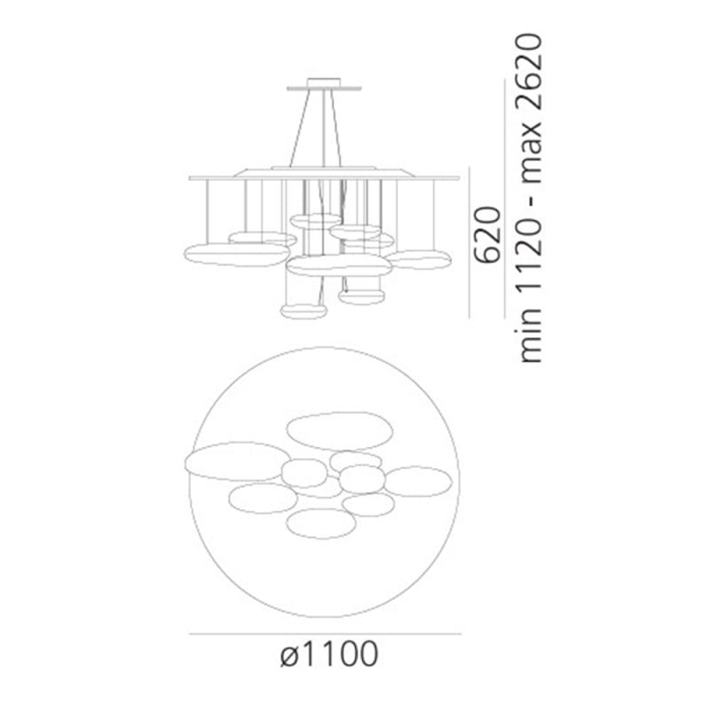 Specification Image for Artemide Mercury LED Suspension