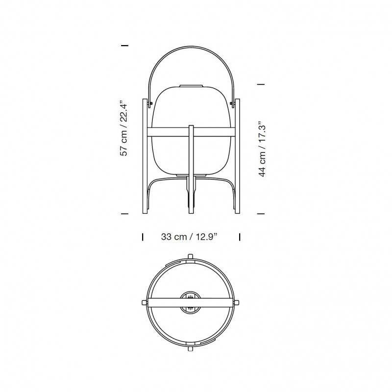 Specification image for Santa & Cole Cesta Table Lamp