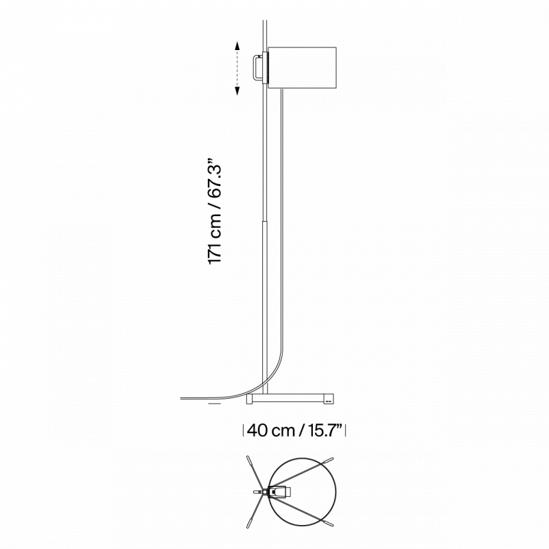 Specification Image for Santa & Cole TMC Floor Lamp