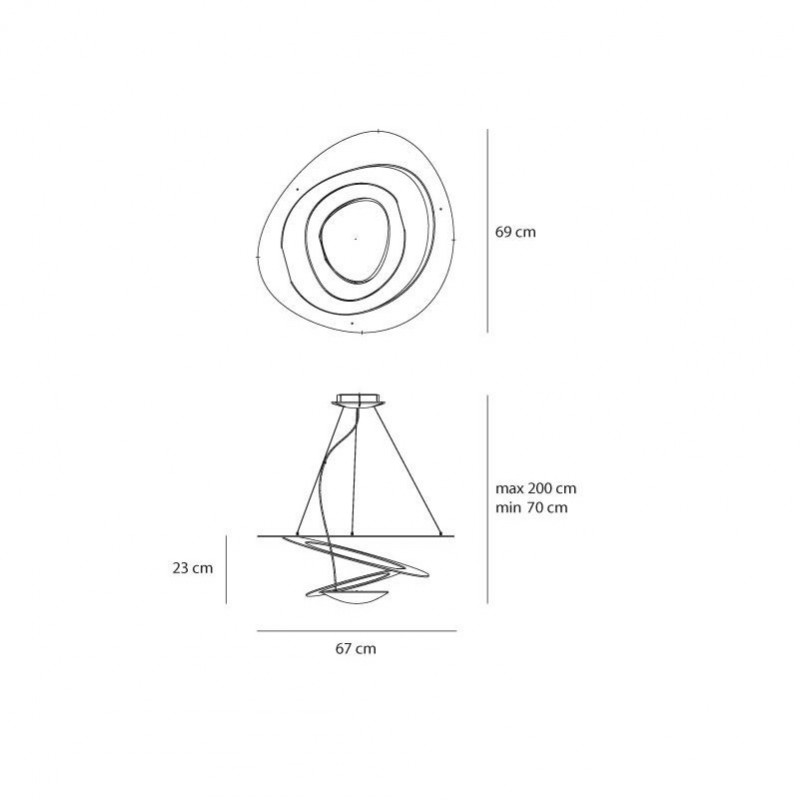 Specification image for Artemide Pirce Mini Suspension