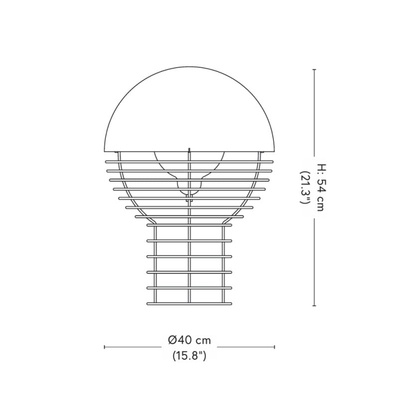 Specification Image for Verpan Wire Table Lamp