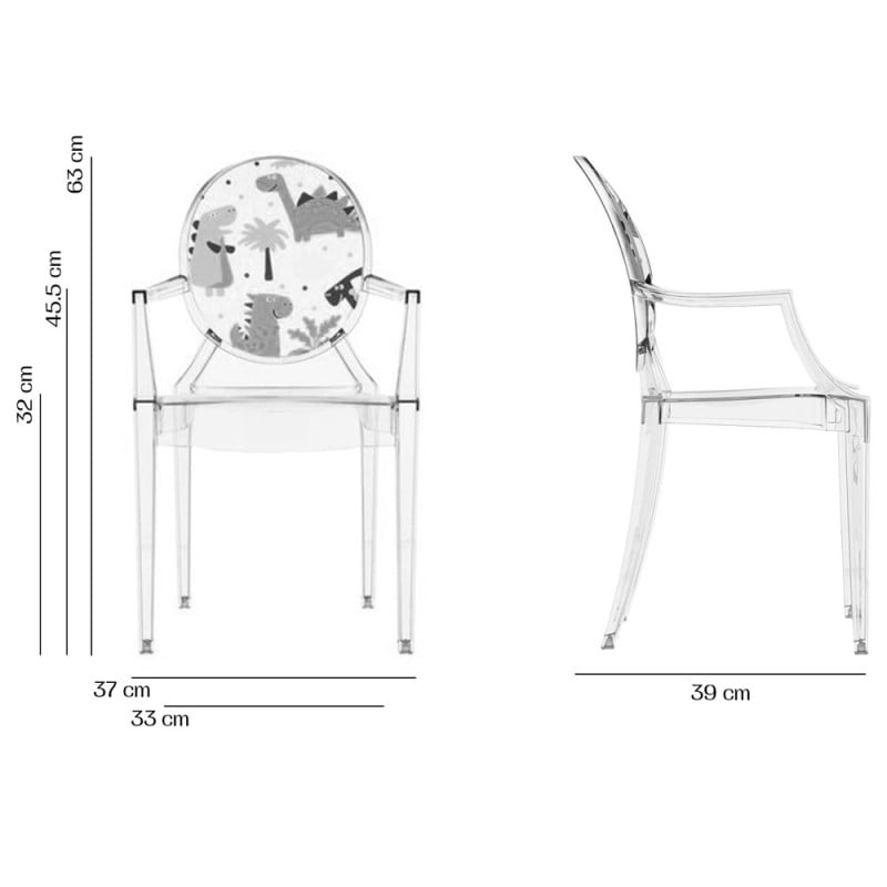 Specification Image for Kartell Kids Lou Lou Ghost Chair 