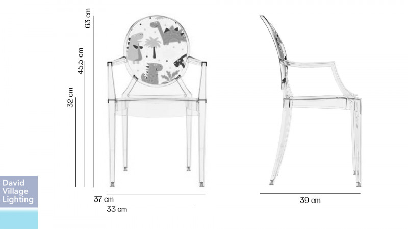 Specification image for Kartell Kids Lou Lou Ghost Chair 