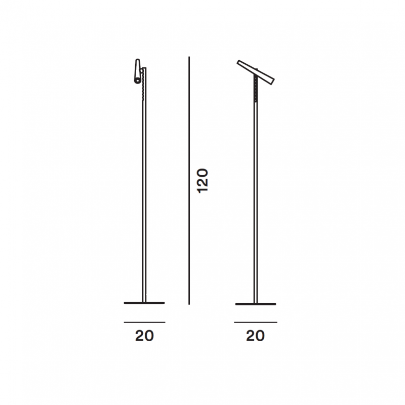 Specification image for Foscarini Magneto LED Floor Lamp