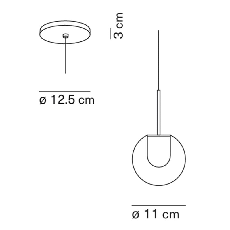 KDLN Dew 1 LED Suspension Light Specification 