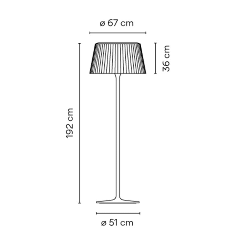 Specification Image for Vibia Plis Outdoor Floor Lamp
