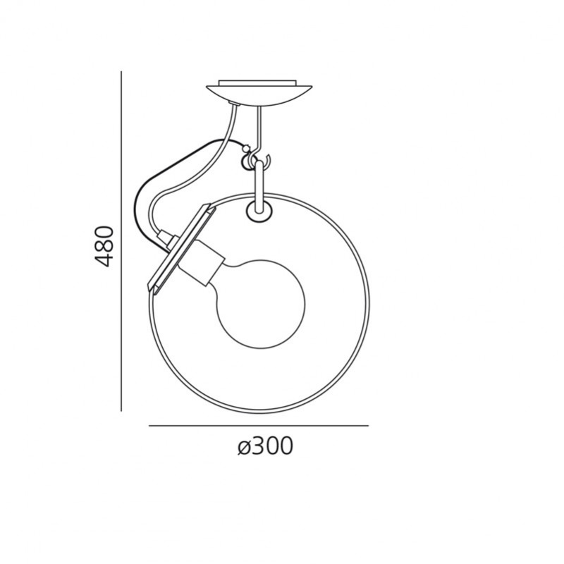 Specification image for Artemide Miconos Ceiling Light