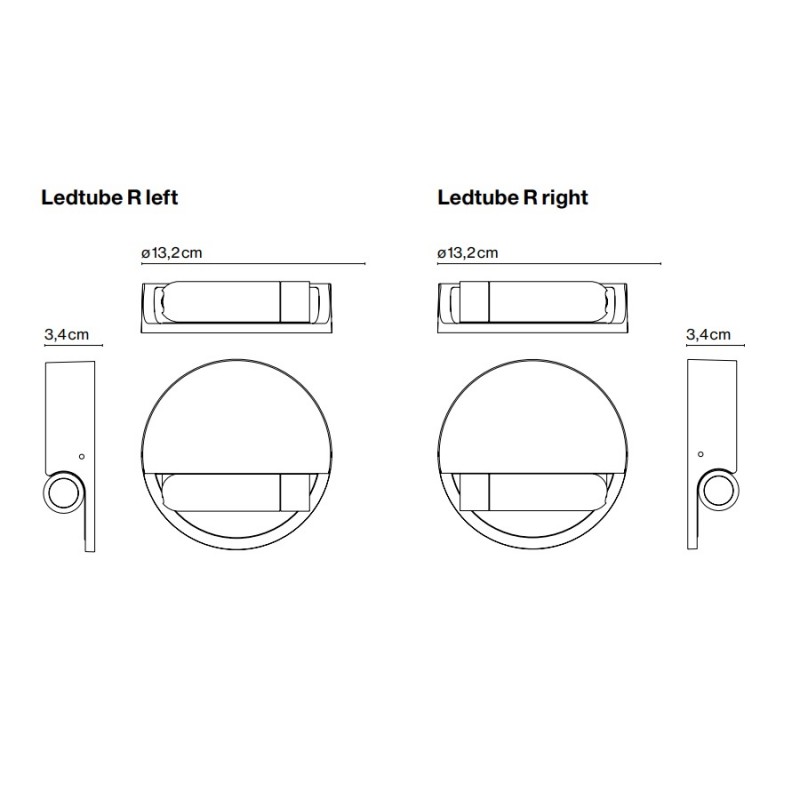 Marset Ledtube R LED Wall Light 