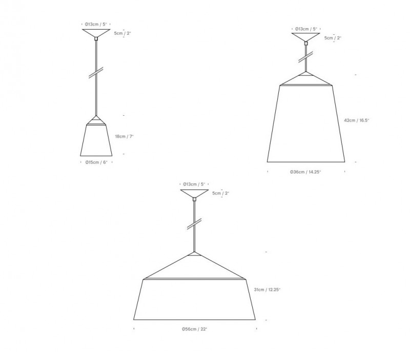 Specification image for Innermost Piccadilly Pendant Light