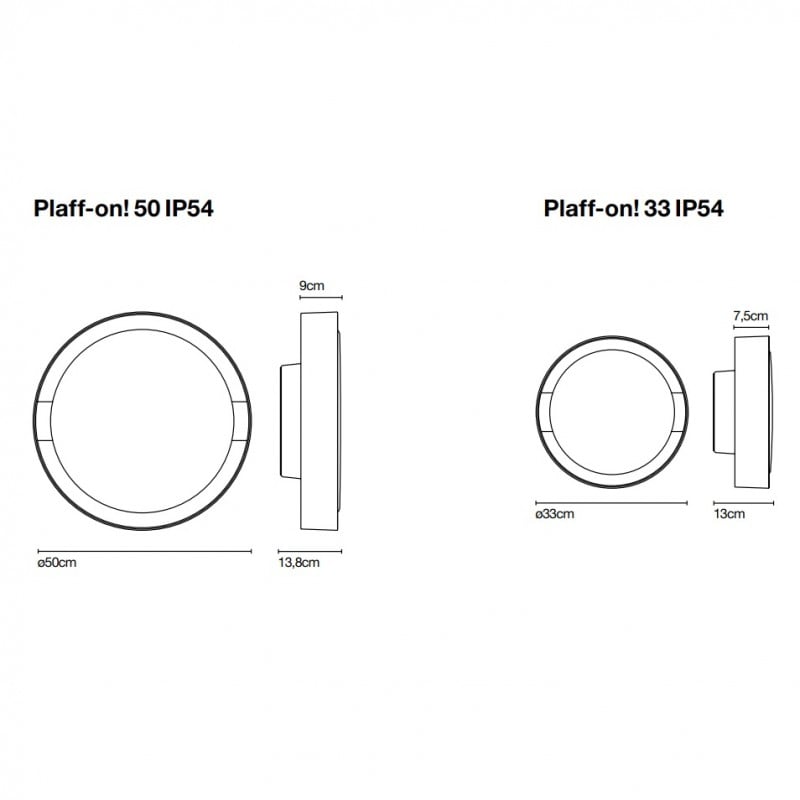 Marset Plaff-on! Ceiling/Wall Light Specification 