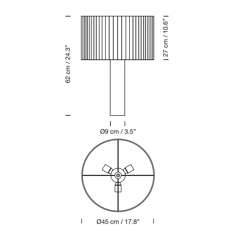 Specification image for Santa & Cole Moragas Table Lamp