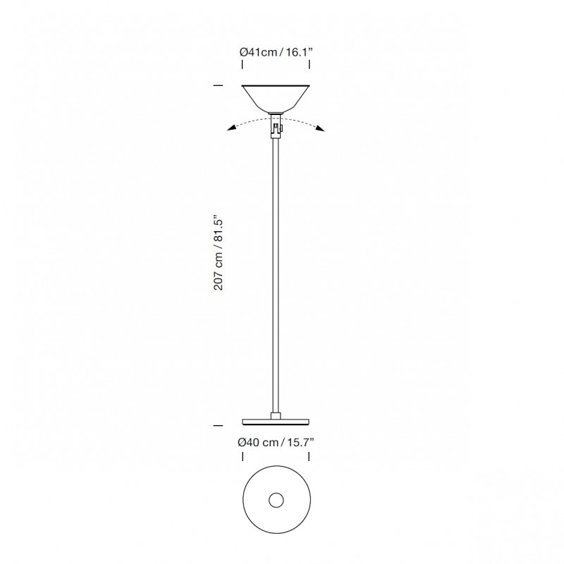 Specification image for Santa & Cole Gatcpac Floor Lamp
