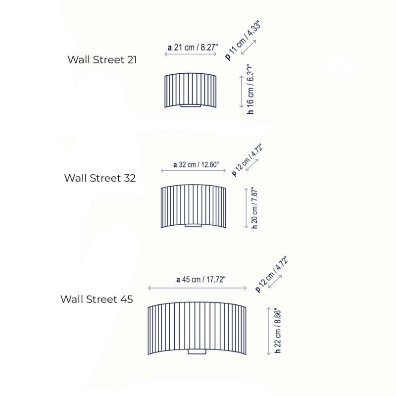 Specification Image for Bover Wall Street Wall Light